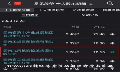 TPWallet转账速度慢的解决方案与策略